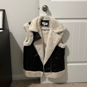 Cozy Black and Cream Vest